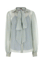 Multicolor Printed Silk Chiffon Shirt 1