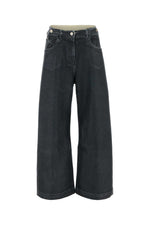 Slate Stretch Denim Wide-leg Jeans 1