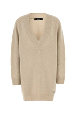 Beige Wool Blend Sweater Dress 1