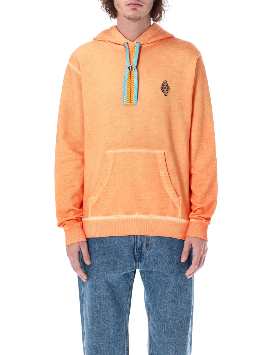 Orange Sunset Cross Drawstring Hoodie 1
