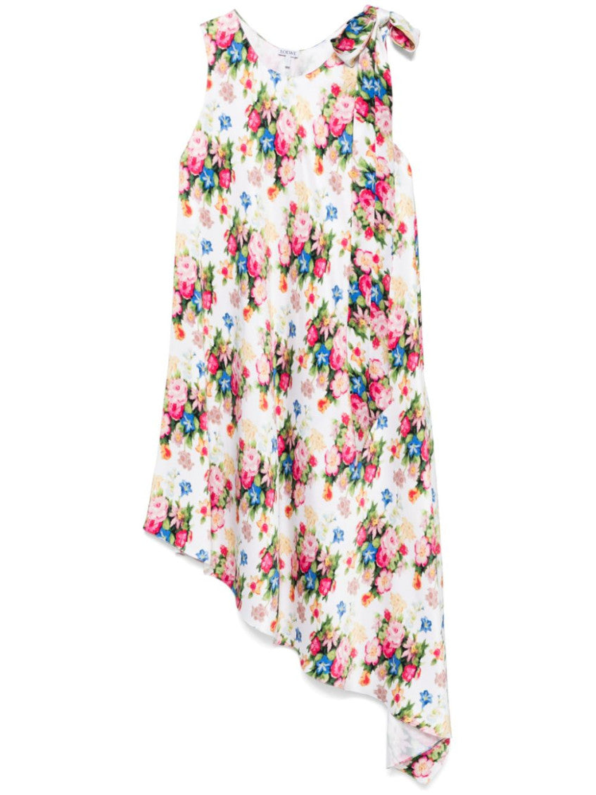 Multicolor Silk Asymmetric Dress 1