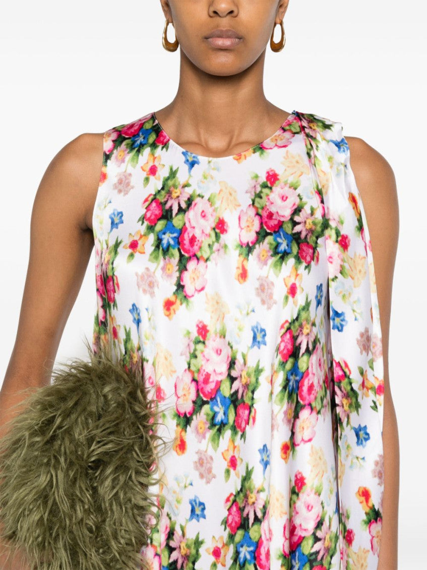 Multicolor Silk Asymmetric Dress 2