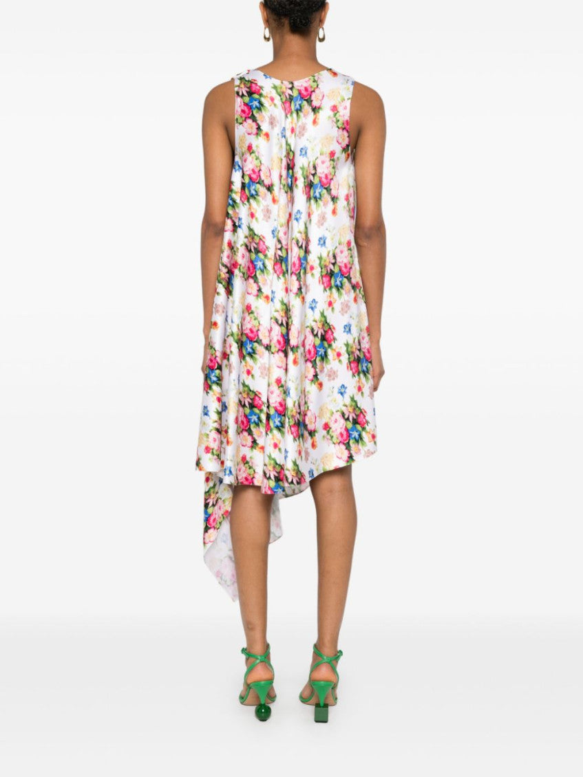 Multicolor Silk Asymmetric Dress 3