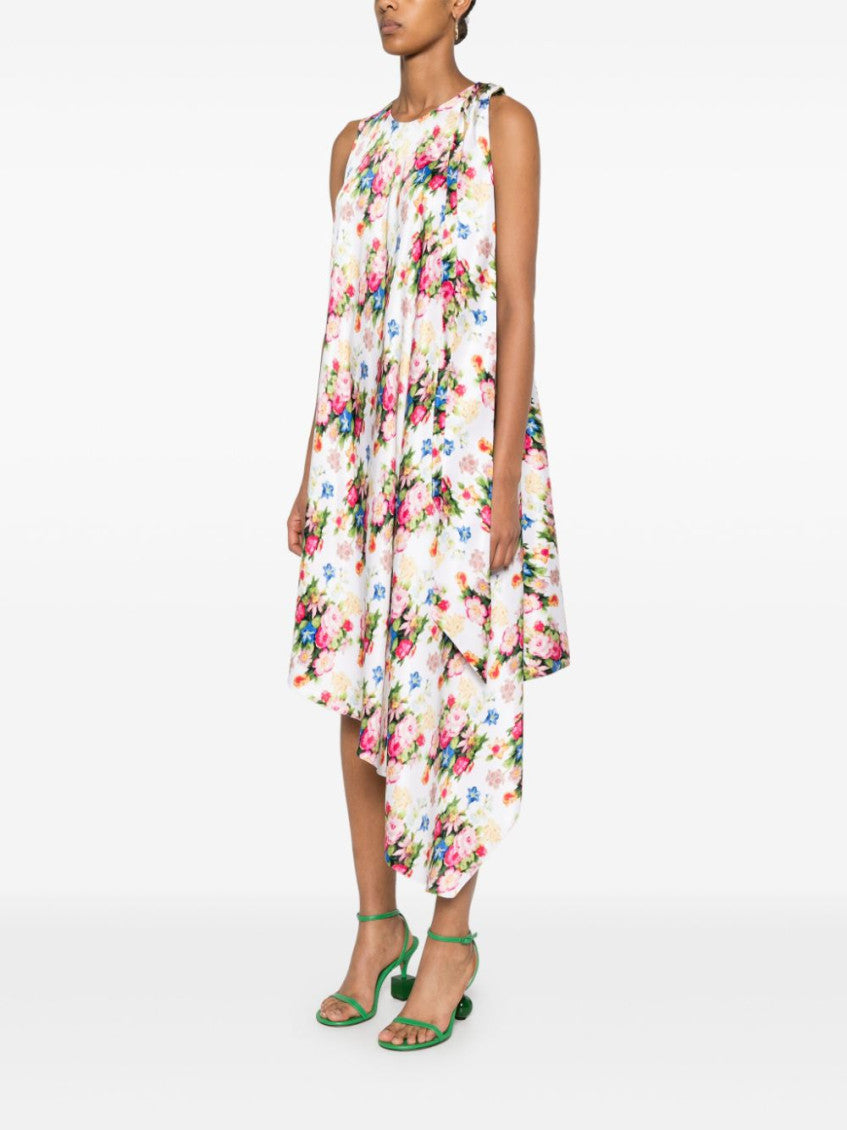 Multicolor Silk Asymmetric Dress 4