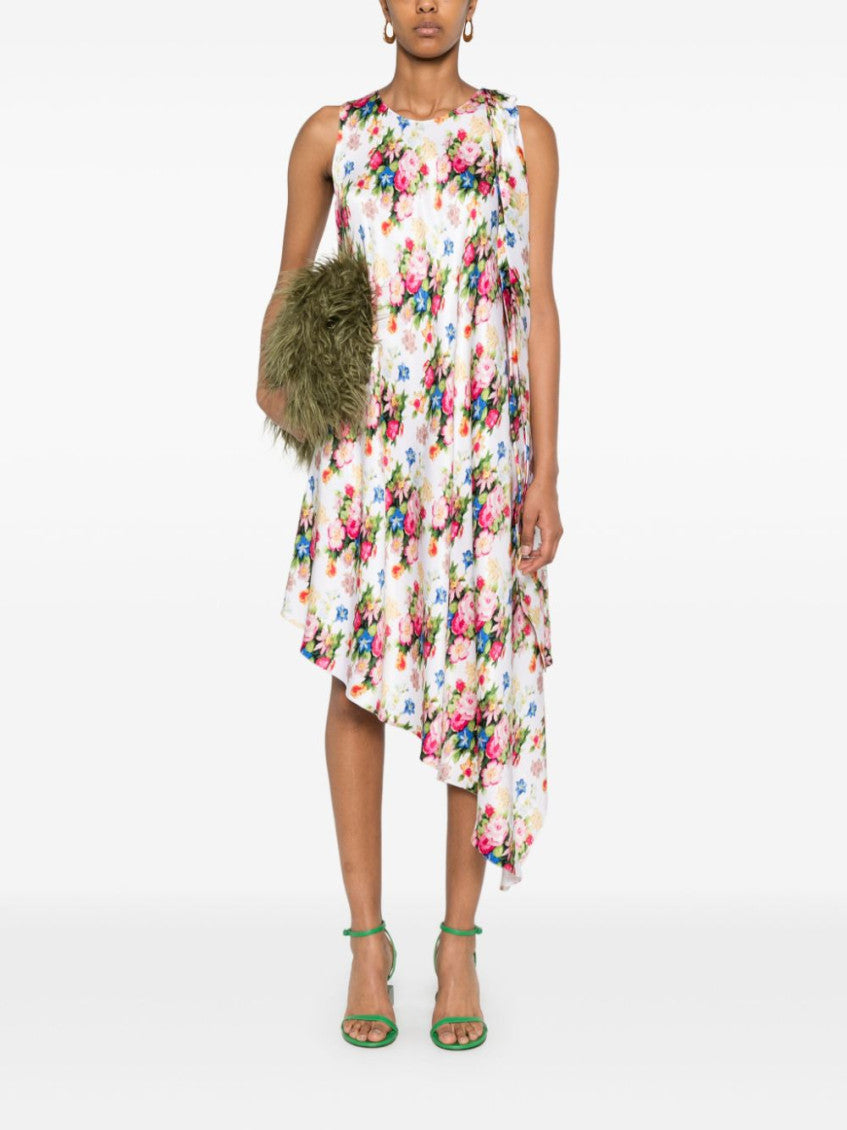 Multicolor Silk Asymmetric Dress 5
