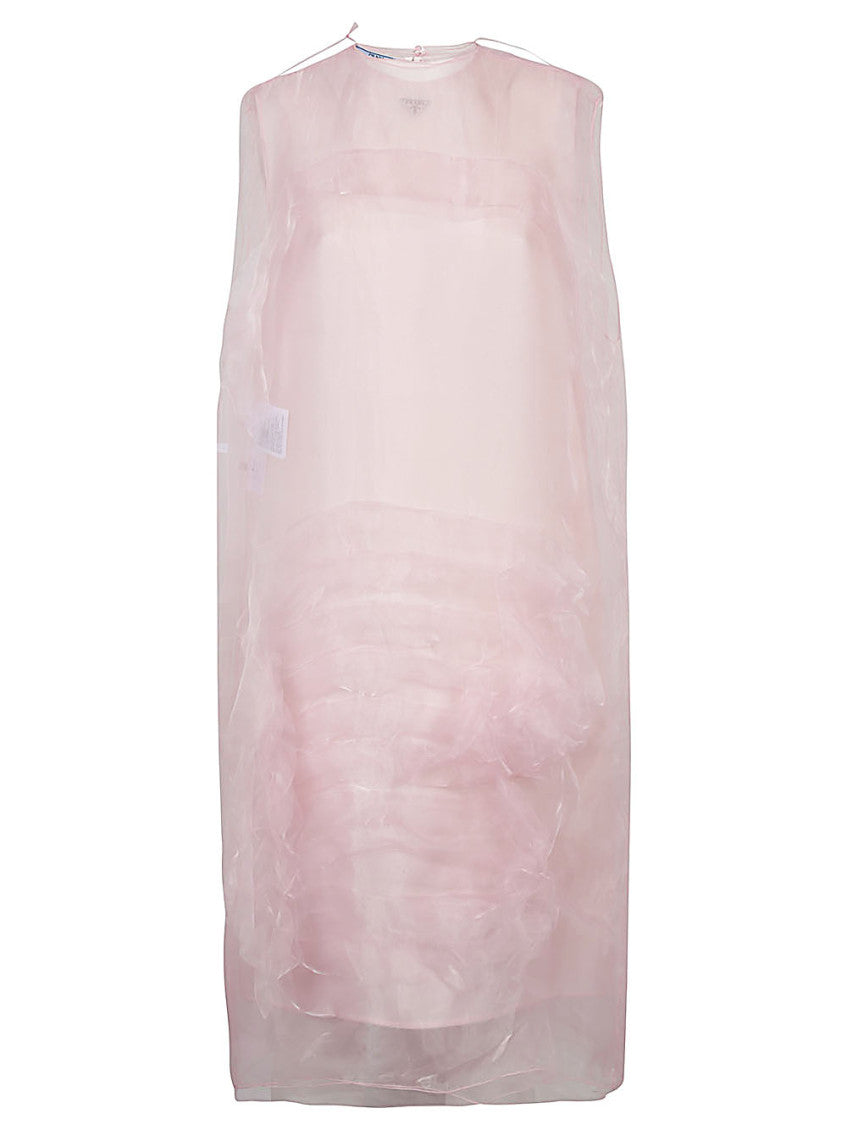 Pink Voile tec mini dress 1