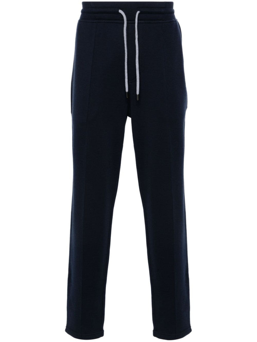 Blue Cotton blend sweatpants 1