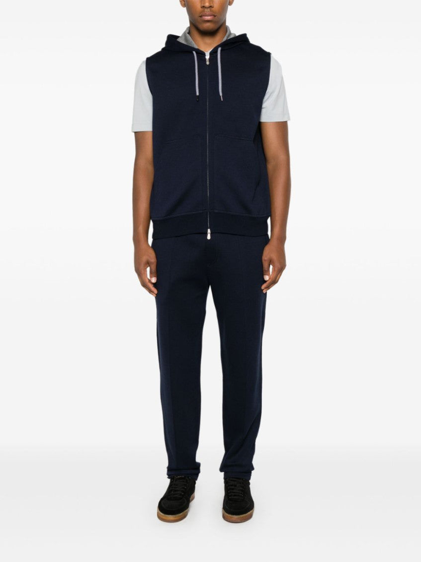 Blue Cotton blend sweatpants 2