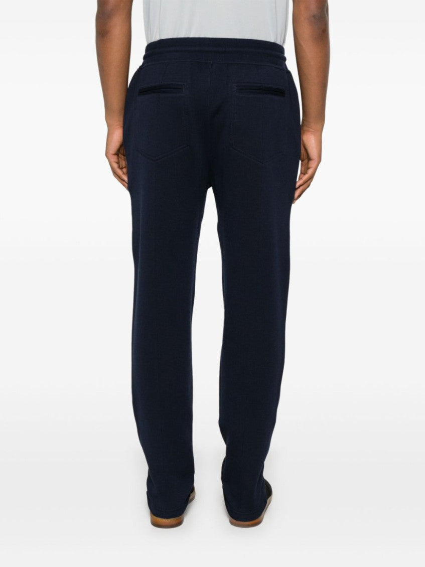 Blue Cotton blend sweatpants 3