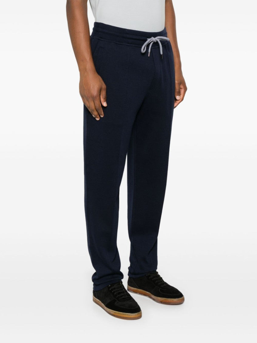Blue Cotton blend sweatpants 5