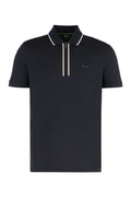 Blue Quarter Zip Logo Polo 1