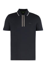 Blue Quarter Zip Logo Polo 1