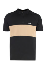 Black Half-Zip Logo Polo 1
