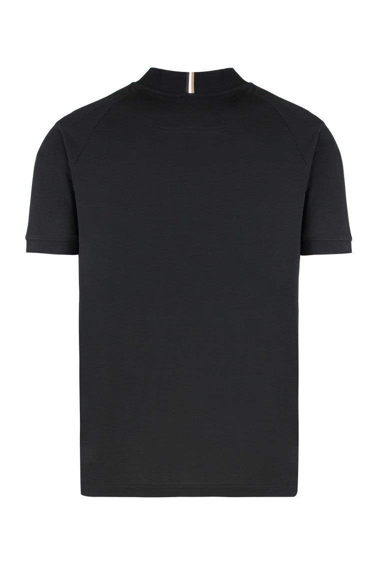 Black Half-Zip Logo Polo 2