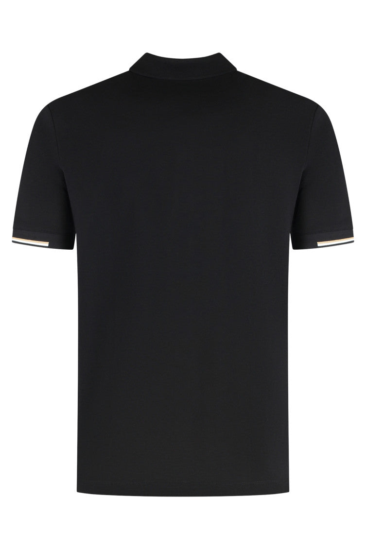 Black Contrast Trim Logo Polo 2