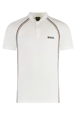 White Striped Logo Polo 1