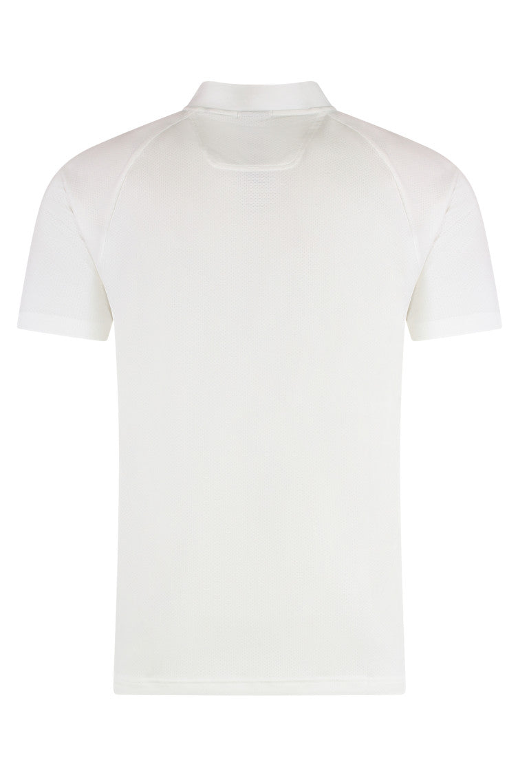 White Striped Logo Polo 2