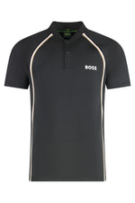 Black Striped Logo Polo 1