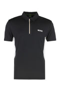 Black Logo Striped Polo 1