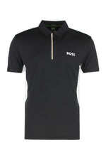 Black Logo Striped Polo 1