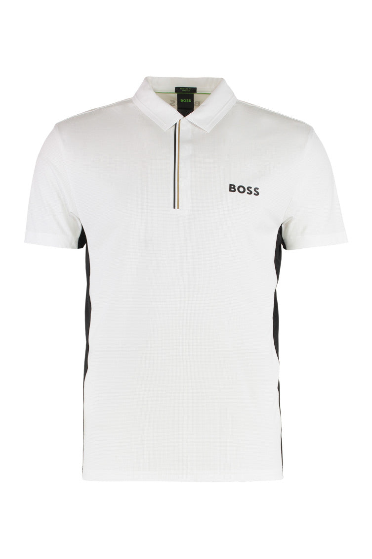 White Technical fabric polo shirt 1