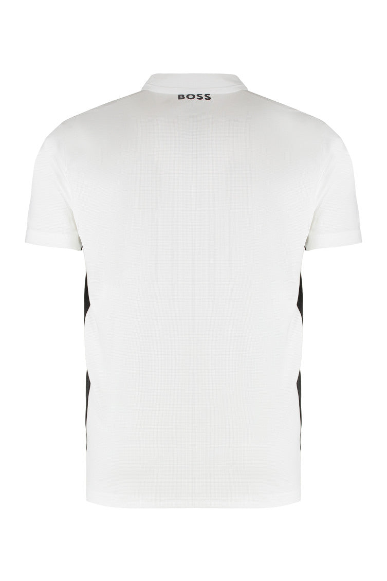 White Technical fabric polo shirt 2