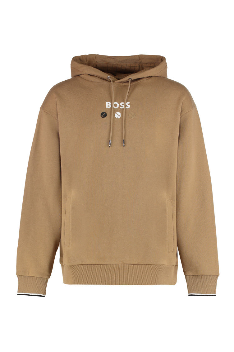 Beige Regular Fit Logo Hoodie 1