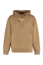 Beige Regular Fit Logo Hoodie 1