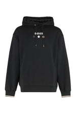 Black Regular Fit Logo Hoodie 1