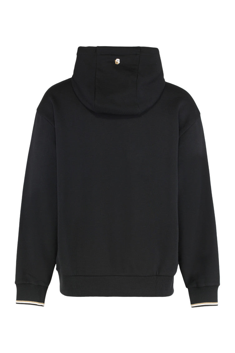 Black Regular Fit Logo Hoodie 2