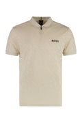 Beige Half-Zip Logo Polo 1