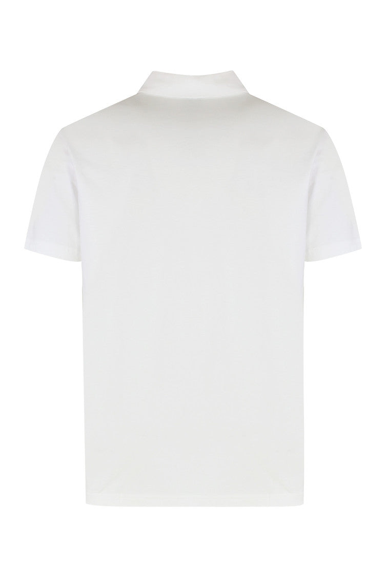 White Block Panel Logo Polo 2
