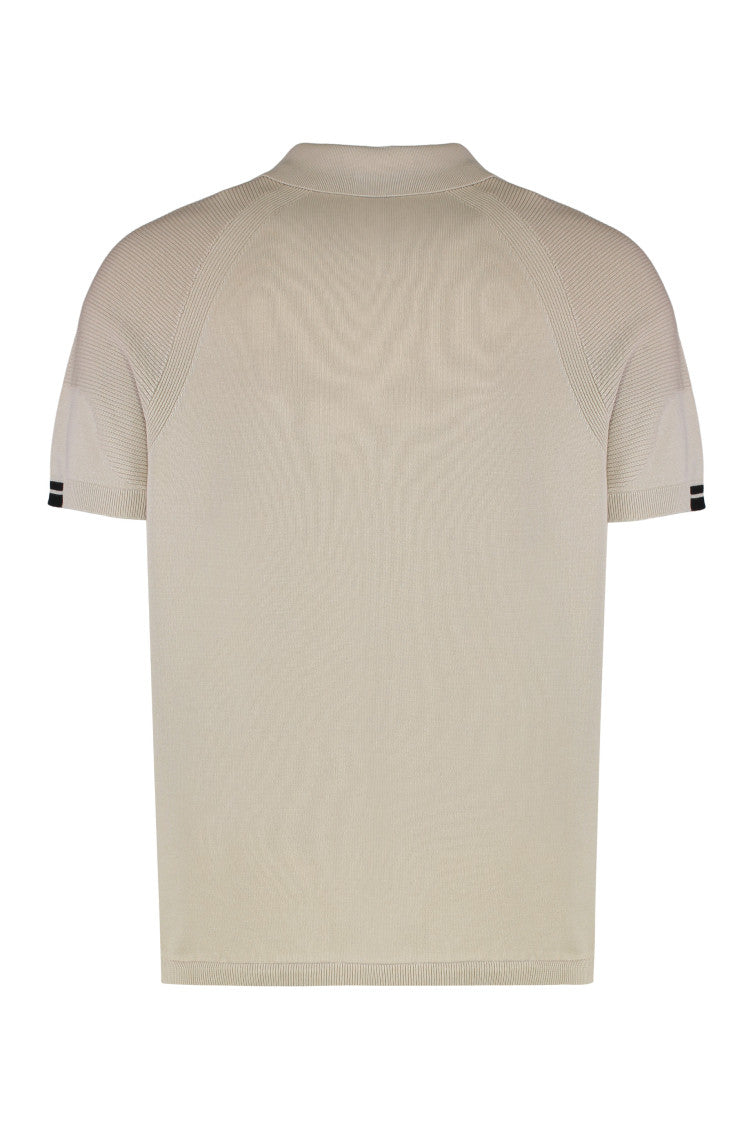 Beige Half-Zip Logo Polo 2