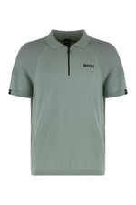 Green Half-Zip Logo Polo 1