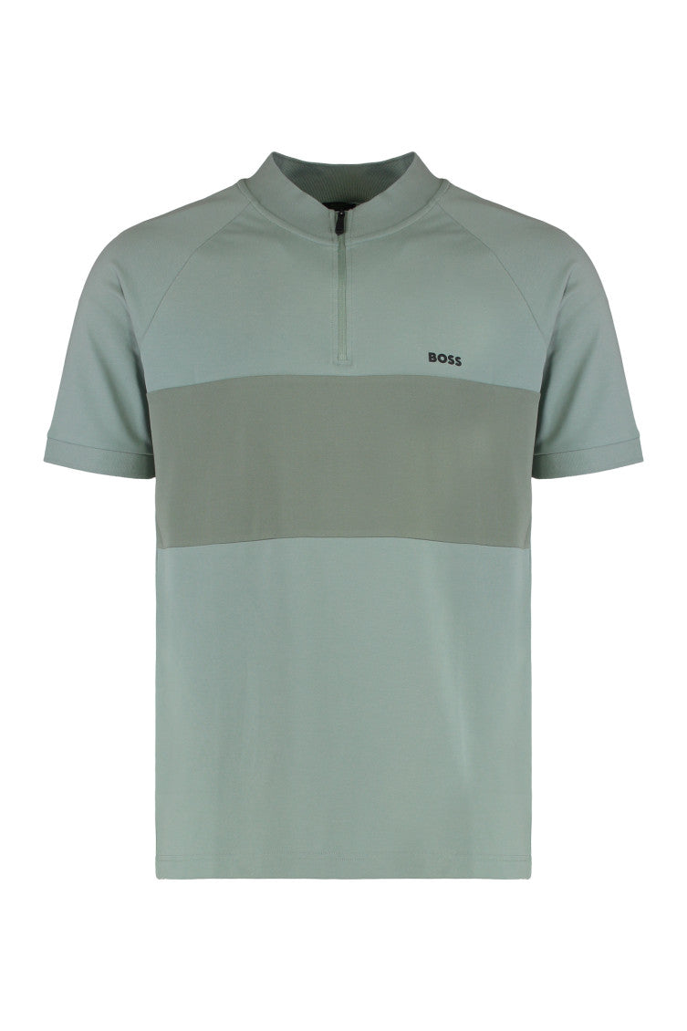 Green Half Zip Logo Polo 1