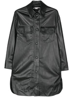Black Leather Overshirt 1