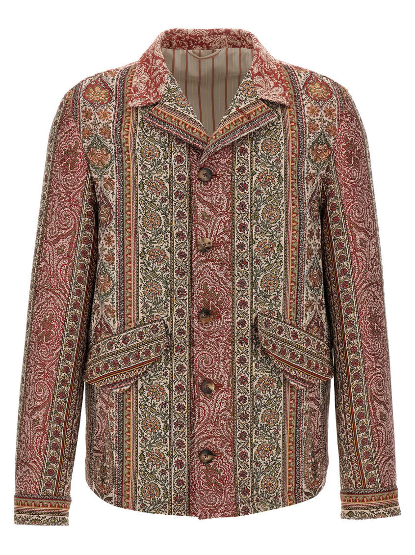 Multicolor Balmacaan neck overshirt 1