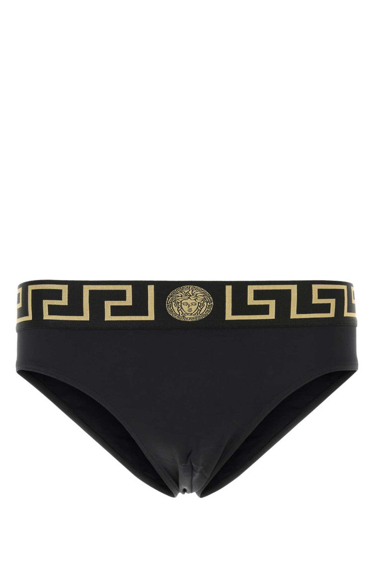 Black stretch nylon brief 1