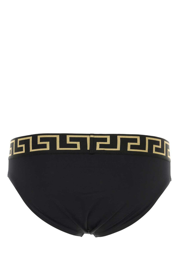 Black stretch nylon brief 2