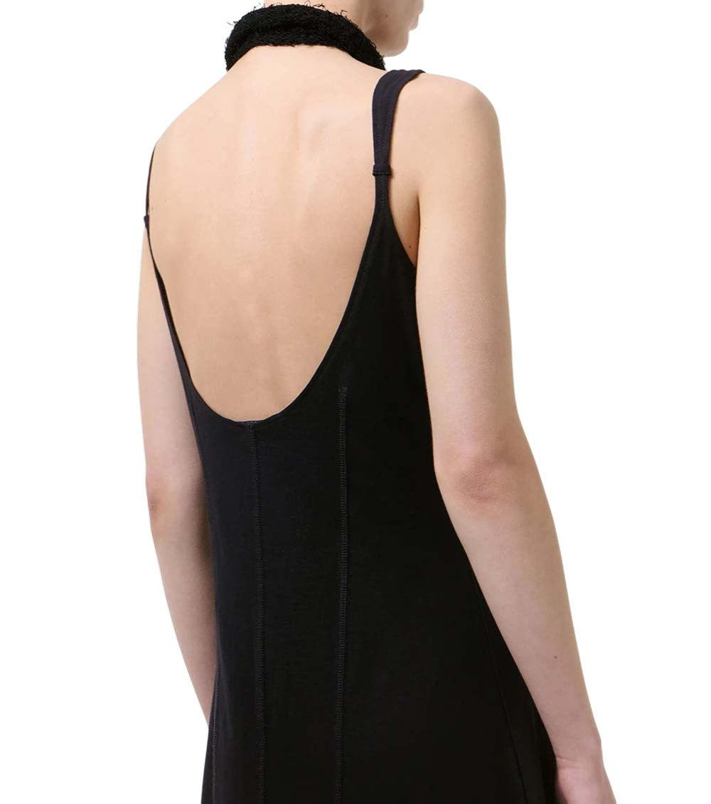 Black Round Neck Midi Dress 4