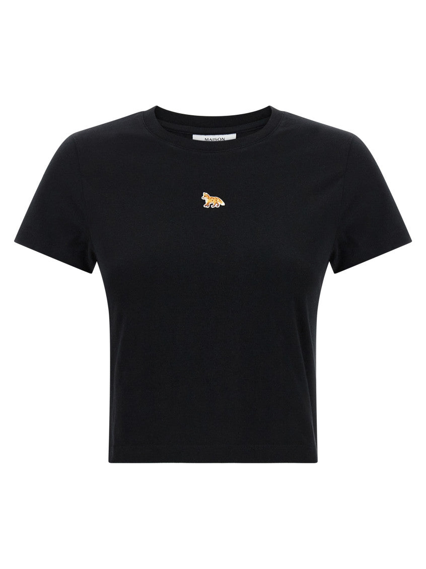 Black 'Baby Fox' Cropped T-shirt 1