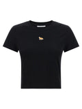 Black 'Baby Fox' Cropped T-shirt 1