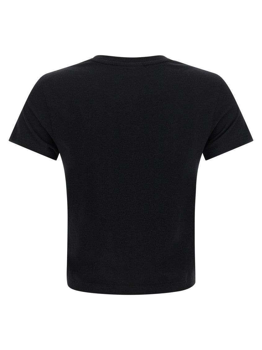 Black 'Baby Fox' Cropped T-shirt 2