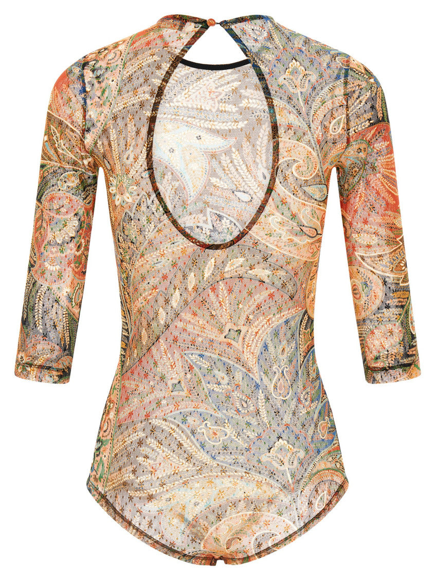 Multicolor Paisley Foliage Bodysuit 2