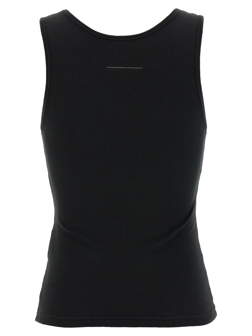 Black 'Numeric Signature MM6' Tank Top 2