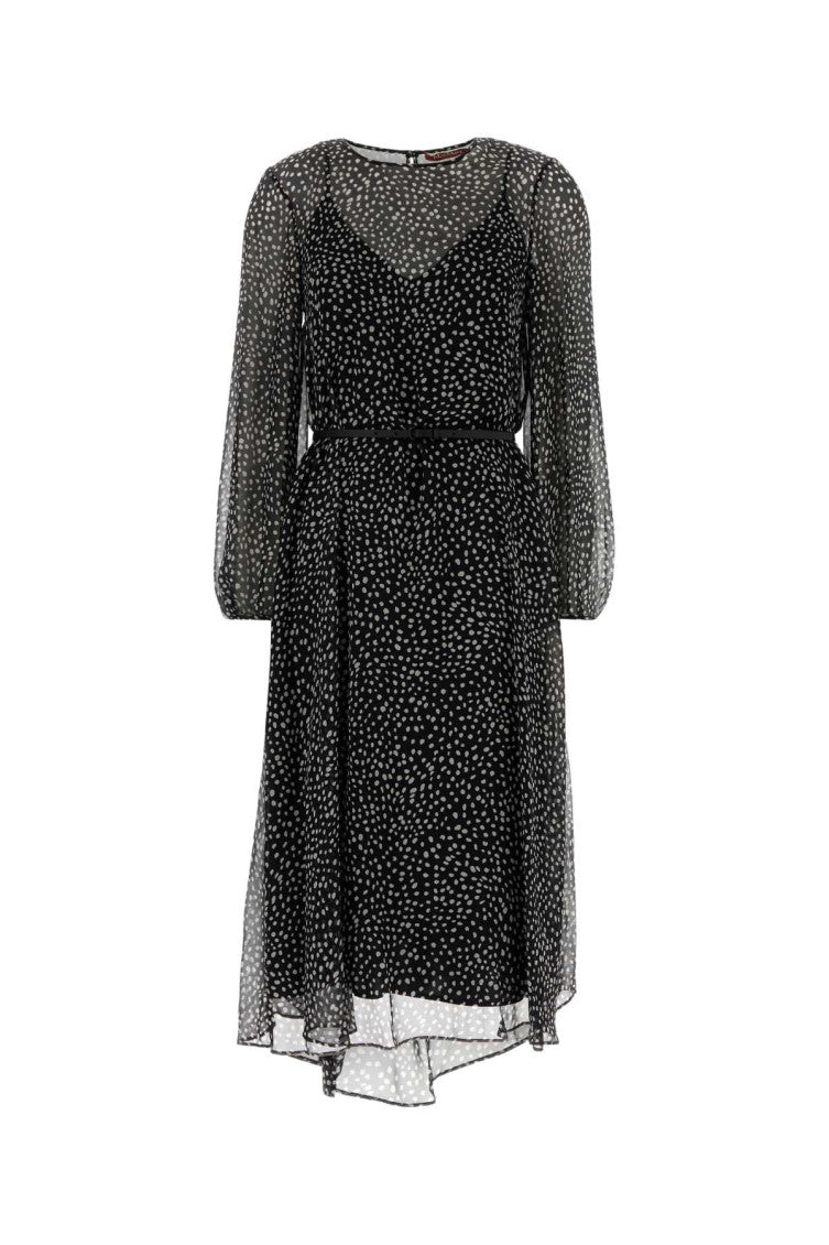 Black Crew Neck Maxi Dress 1