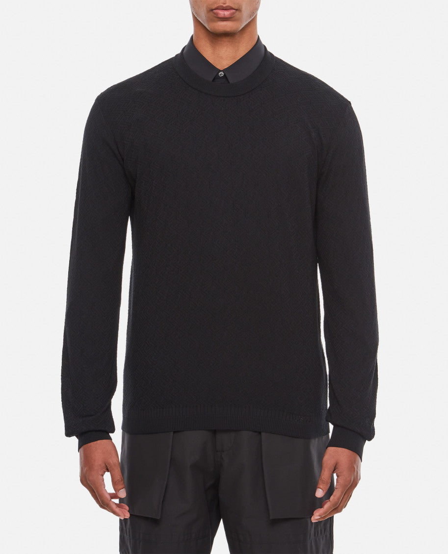 Black All over Texture Sweater 1