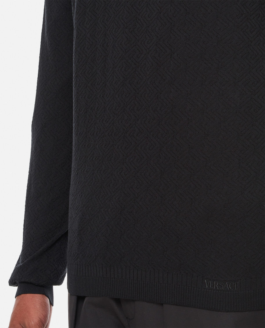 Black All over Texture Sweater 4
