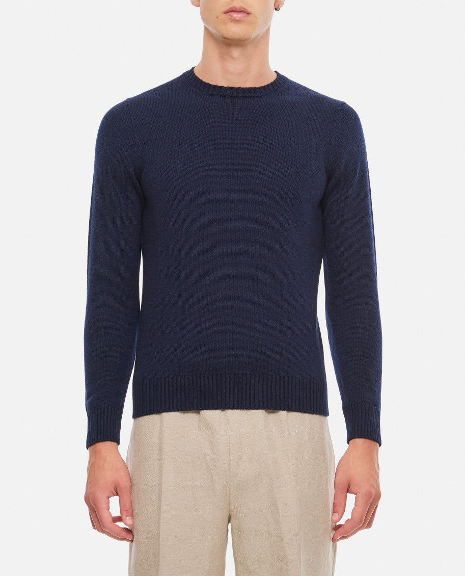 Navy Blue Regular Fit Sweater 1