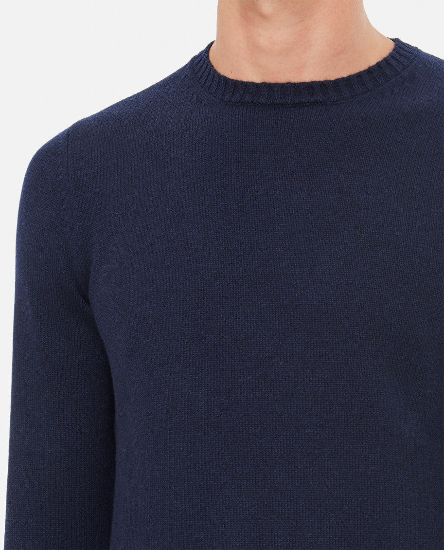 Navy Blue Regular Fit Sweater 4